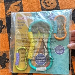 Nuby Handy Hook Trio - Blue, Yellow, Orange